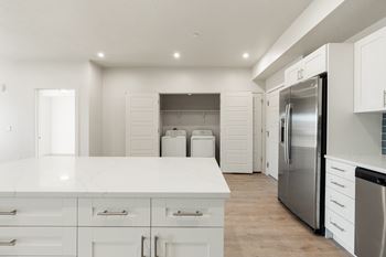 White countertop in kitchen